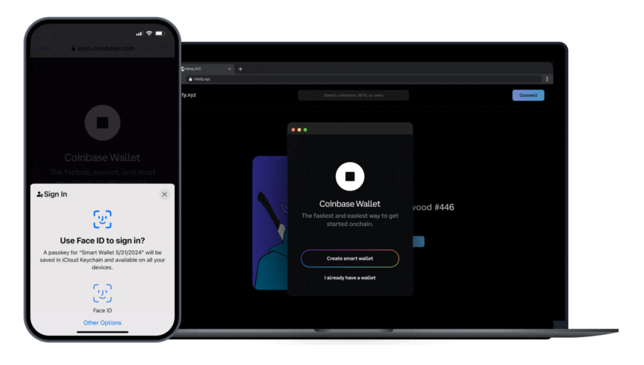 Coinbase hardware security key authentication