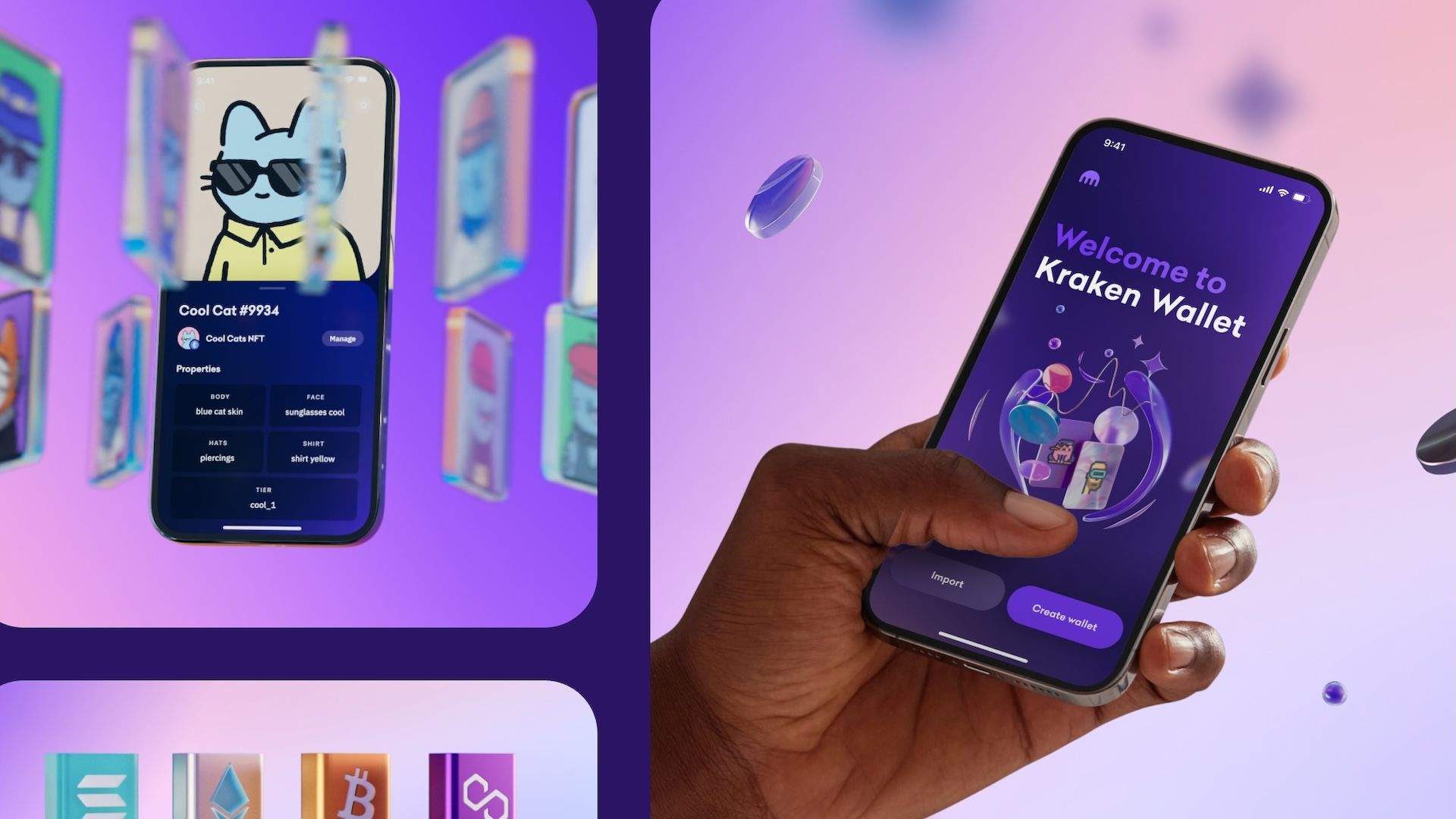 Binance Coinbase Kraken crypto exchange app screenshot