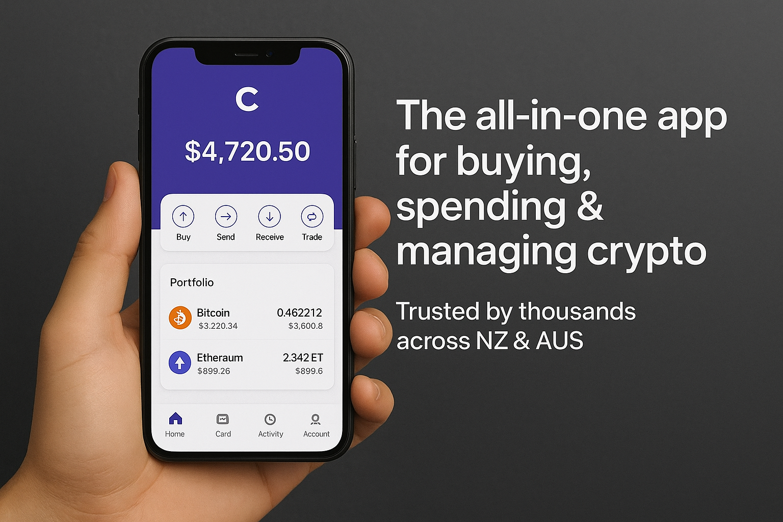 crypto wallet app stablecoin payment confirmation