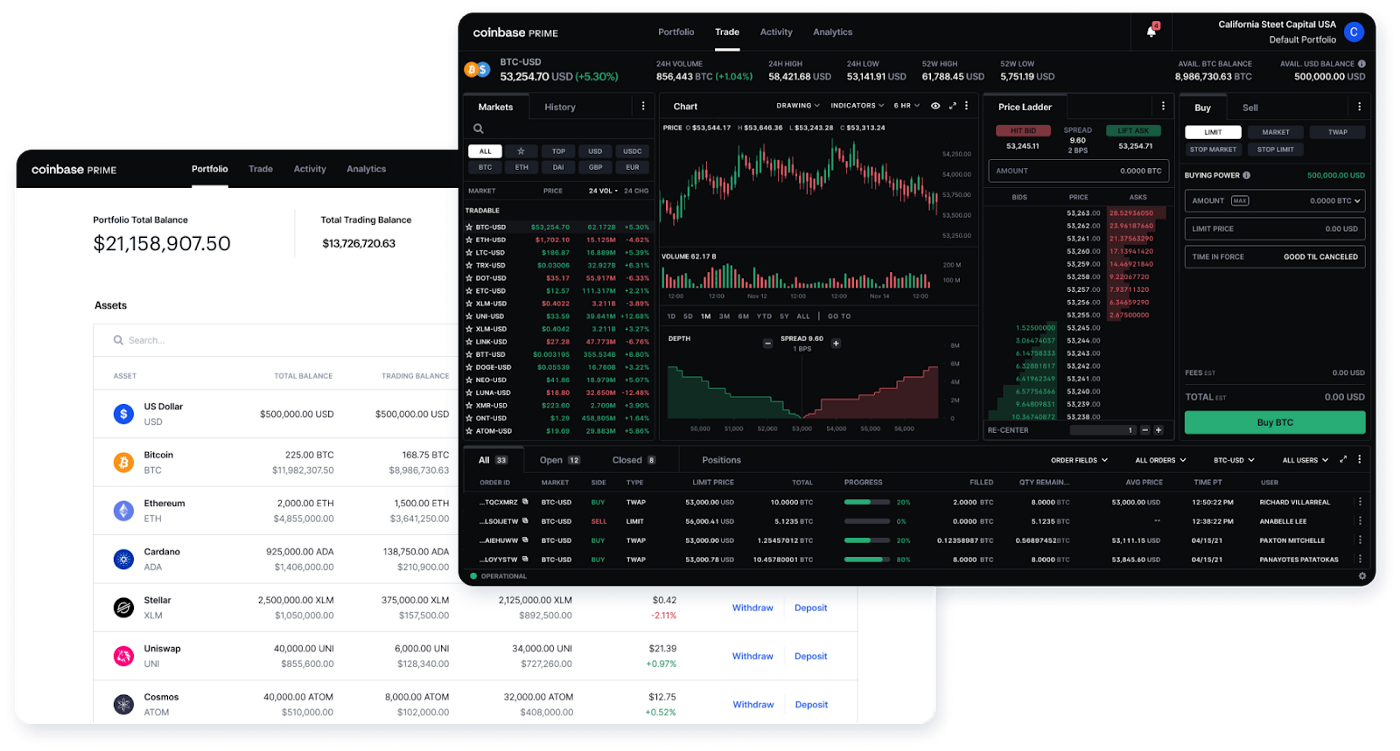 Coinbase Bitstamp insured crypto custody
