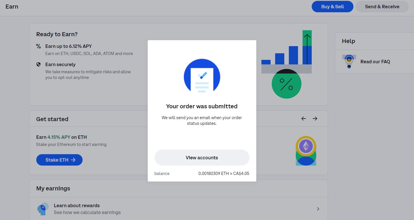 Coinbase staking platform solvency